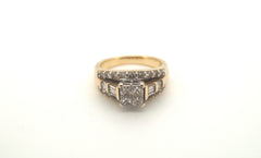 14ct Yellow & White Gold 30 Diamond Ring (Size N 1/2) - 503508