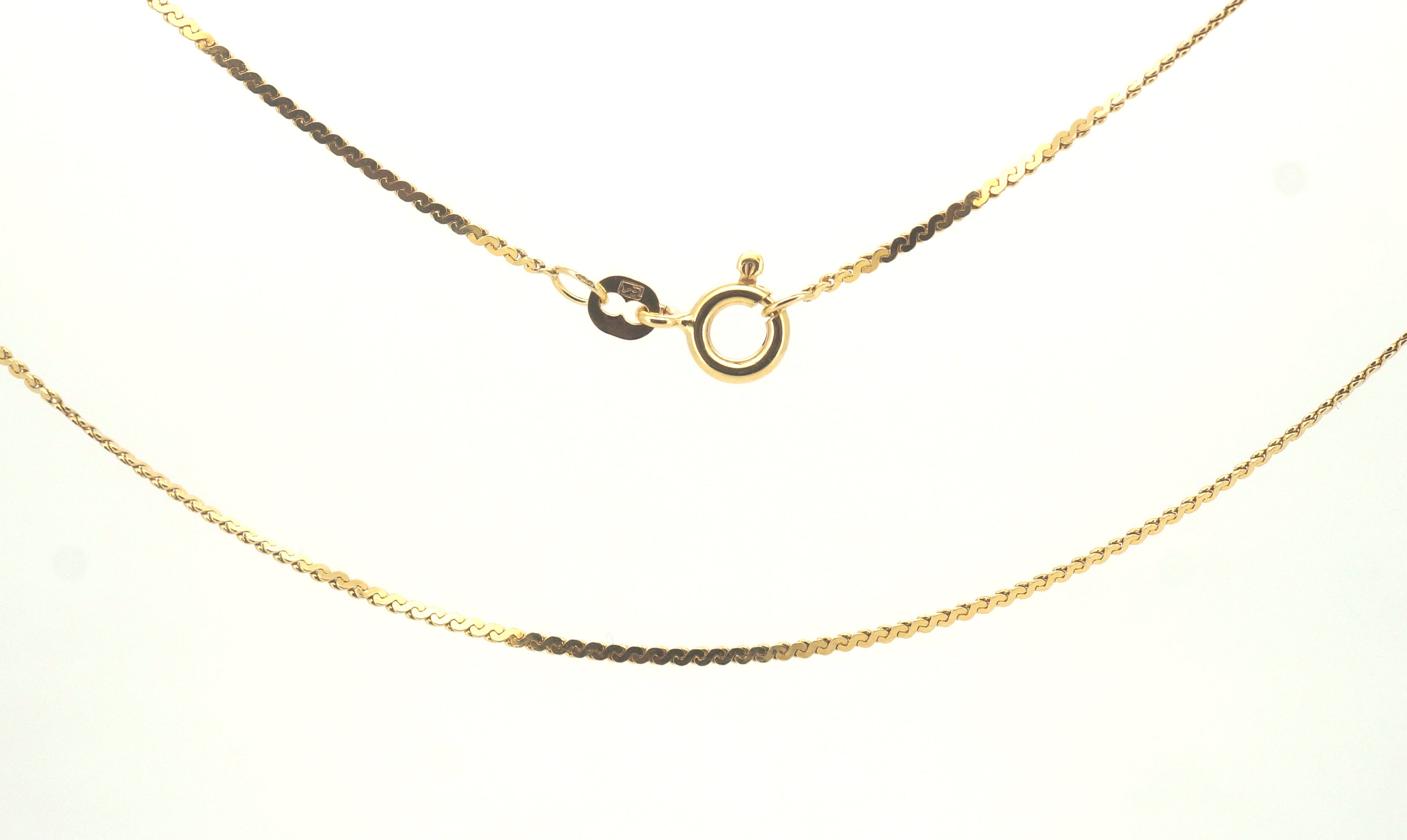 18ct Yellow Gold Serpentine Necklace (60cm) - 504684