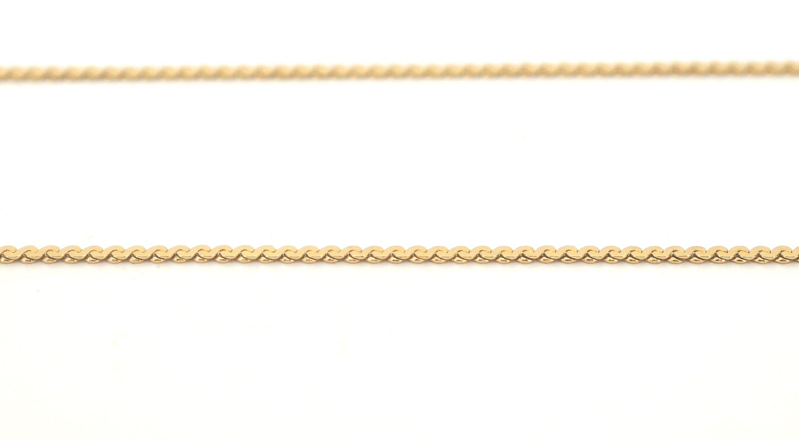 18ct Yellow Gold Serpentine Necklace (60cm) - 504684