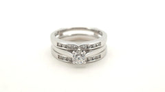14ct/10ct White Gold Engagement Ring Set - 502144