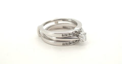 14ct/10ct White Gold Engagement Ring Set - 502144