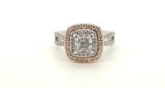 18ct Rose & White Gold 91 Diamond Ring (Size K) - 503412