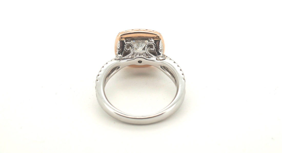 18ct Rose & White Gold 91 Diamond Ring (Size K) - 503412