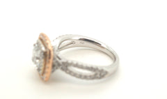 18ct Rose & White Gold 91 Diamond Ring (Size K) - 503412