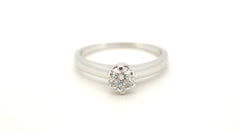 18ct White Gold Solitaire Diamond (Size N 1/2) - 501858