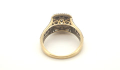 9ct Yellow & White Gold 90 Diamond Cluster Ring (Size O) - 504280