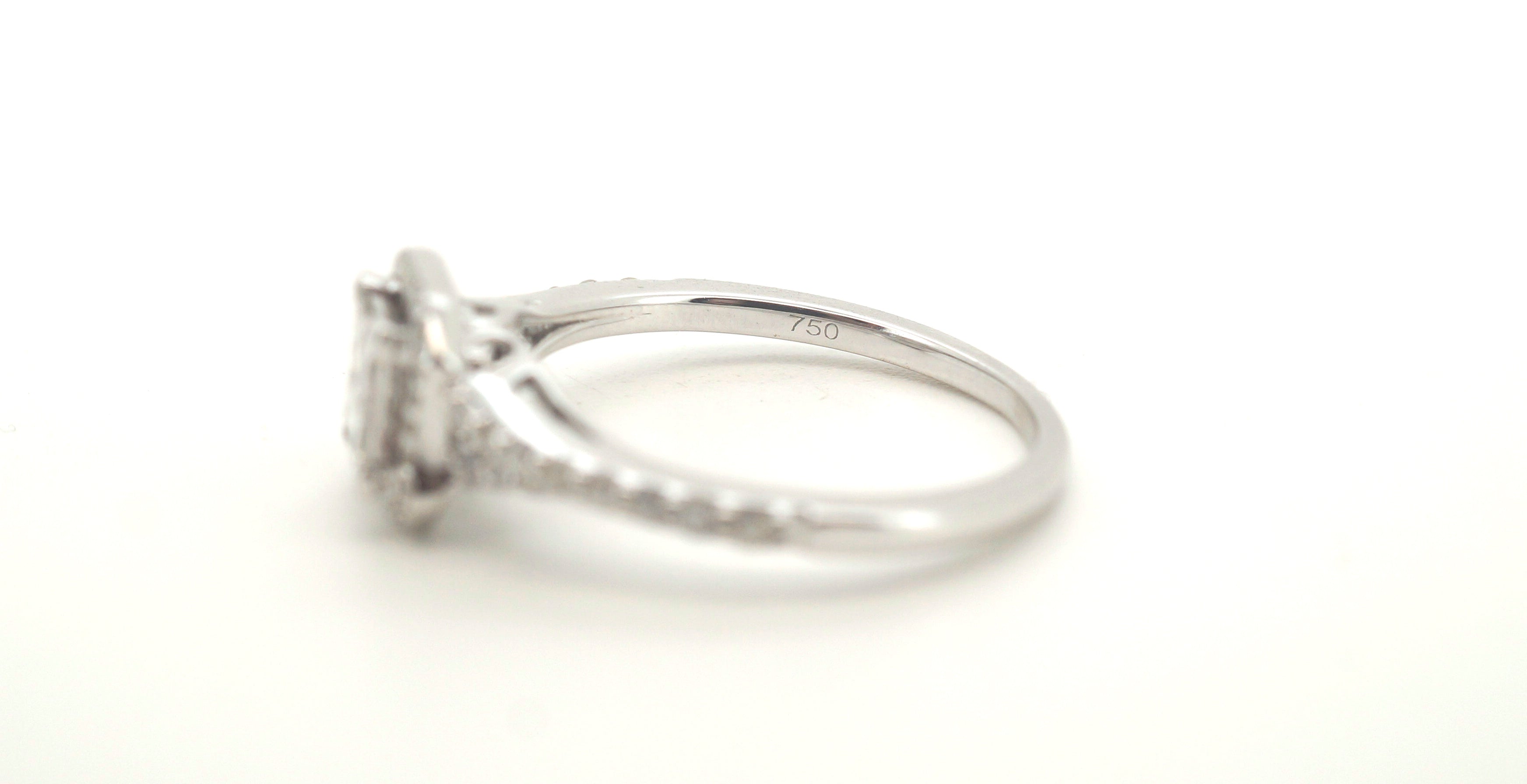 10ct/18ct White Gold Diamond 3 Engagement Ring Set (Size N 1/2) - 502752