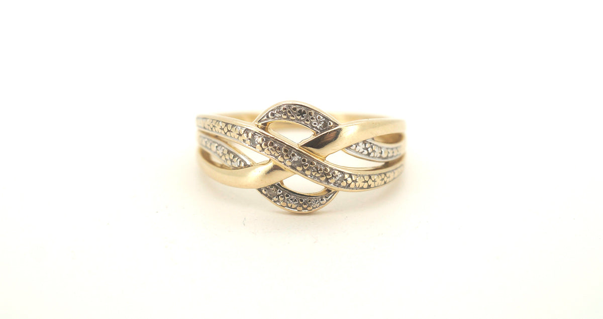 Ladies 9ct Yellow Gold Ring (Size M) - 505118