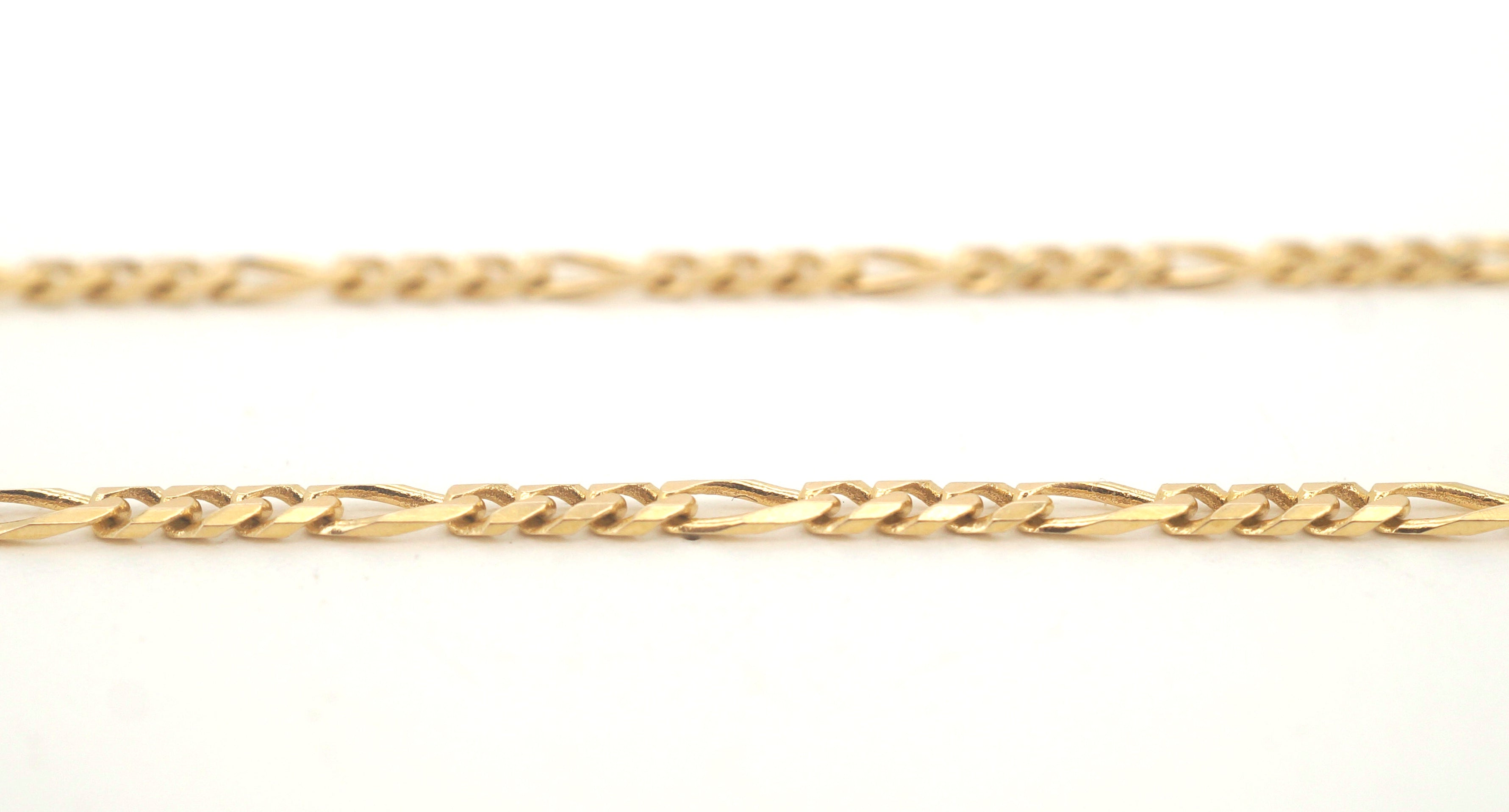 9ct Yellow Gold Figaro Link Necklace (50cm) - 505731