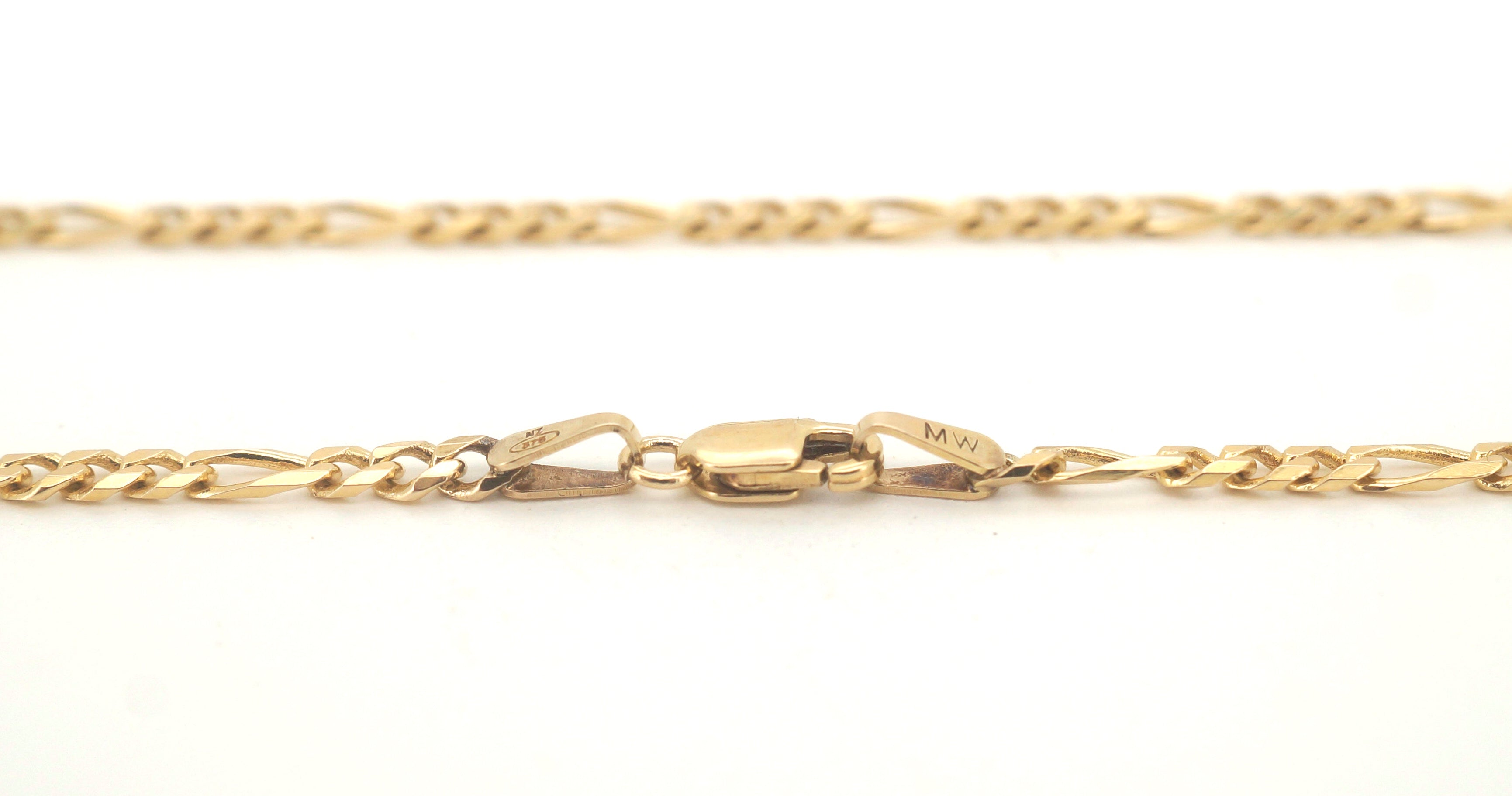 9ct Yellow Gold Figaro Link Necklace (50cm) - 505731