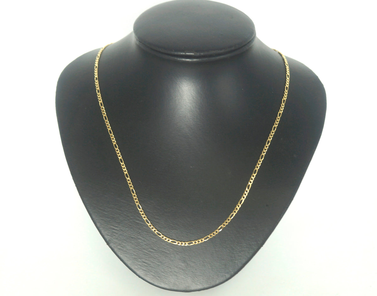 9ct Yellow Gold Figaro Link Necklace (50cm) - 505731