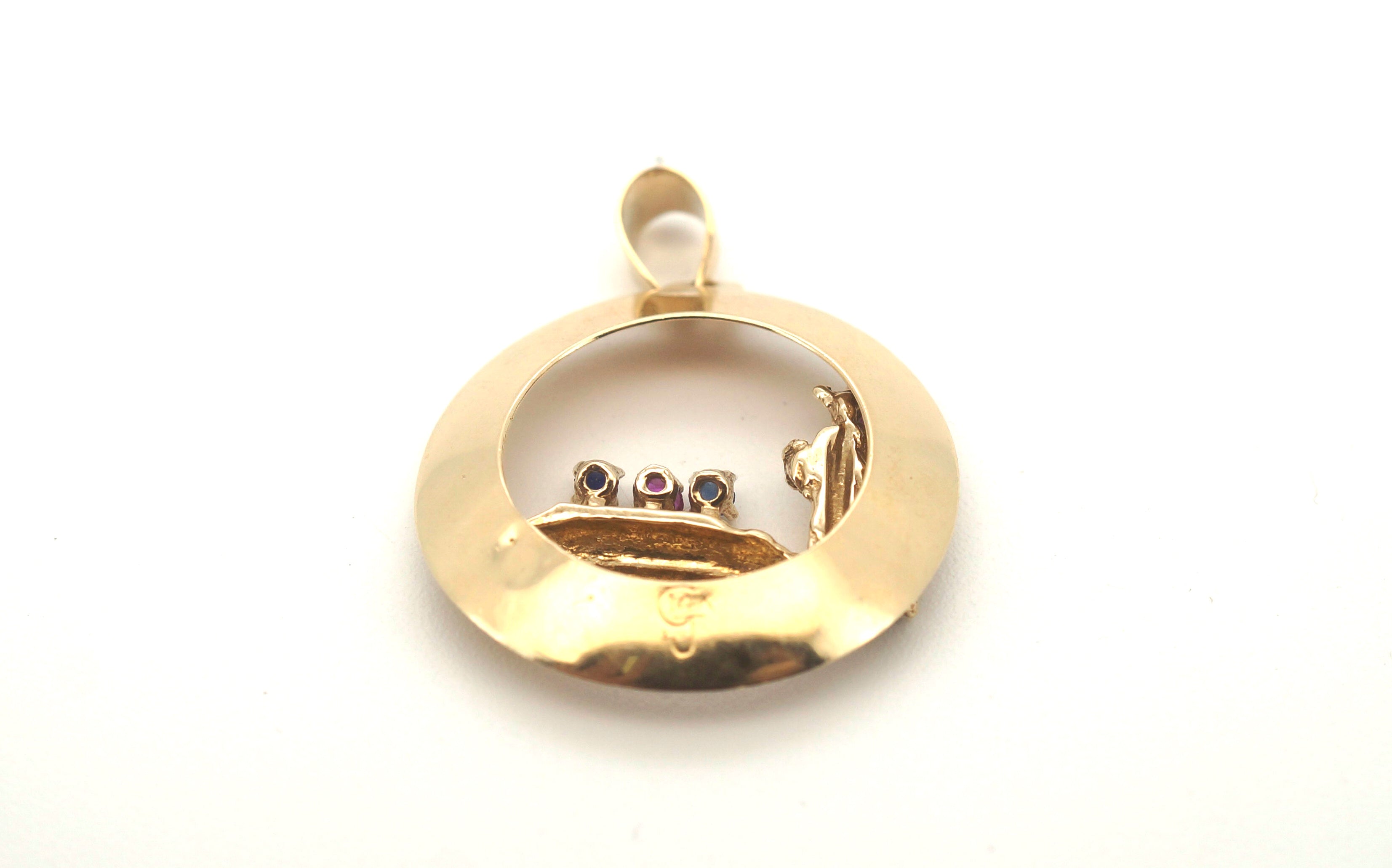 14ct America Themed Yellow Gold Pendant - 505732