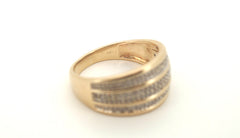 Men's 10ct Yellow Gold Straight Diamond Set Ring (Size P) - 505862