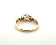 Ladies 9CT Yellow Gold CZ Stone Ring (Size: L, 2.4g) - 505280