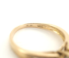 Ladies 9CT Yellow Gold CZ Stone Ring (Size: L, 2.4g) - 505280
