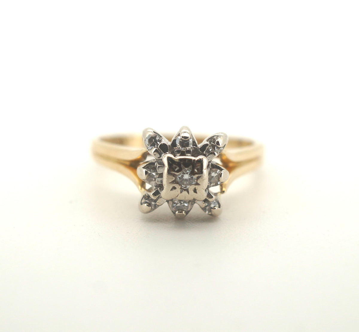 Ladies 14CT /9CT Two Tone Angus and Coote Ring (Size: J, 2.89g) - 505826