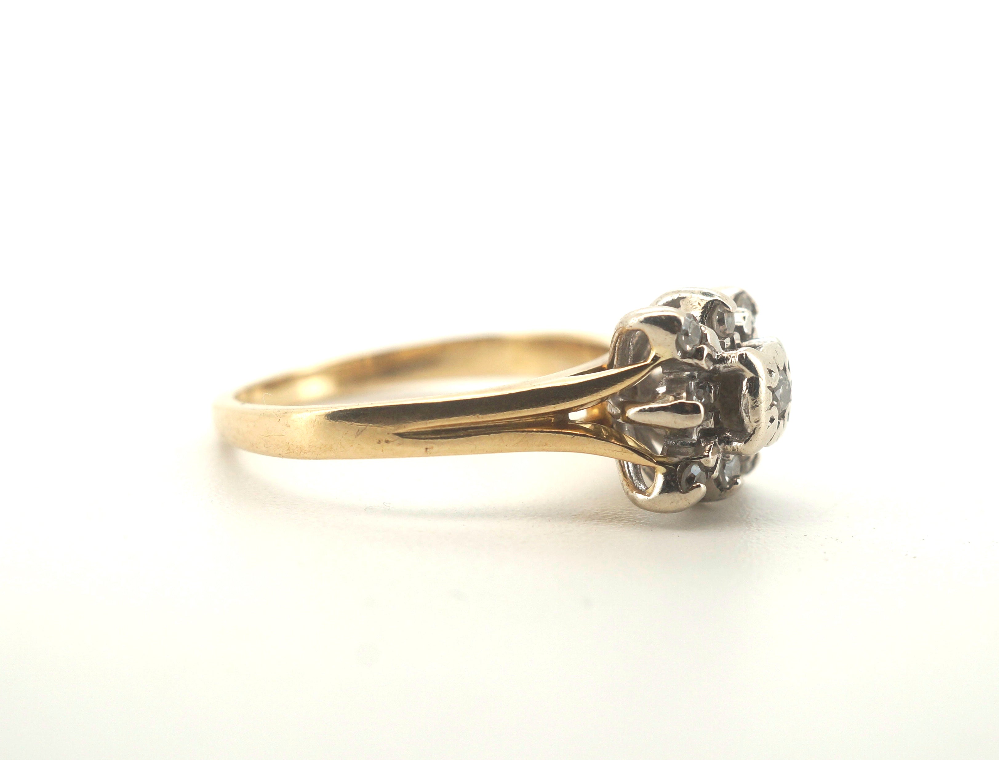 Ladies 14CT /9CT Two Tone Angus and Coote Ring (Size: J, 2.89g) - 505826