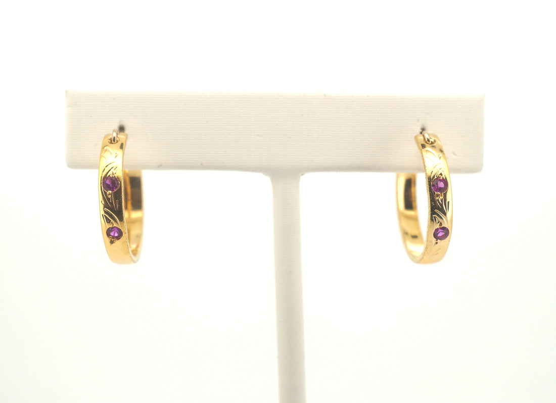 9ct Yellow Gold Hoop Earrings - 30678