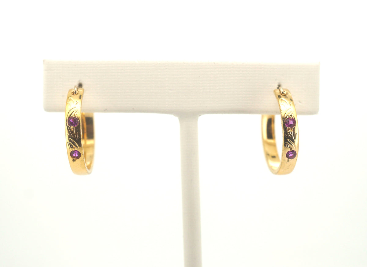 9ct Yellow Gold Hoop Earrings - 30678