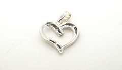 9ct White Gold Heart Shaped Diamond Pendant - 505733