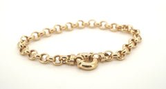 Mens 9ct Yellow Gold Belcher Link Bracelet (19cm) - 506390