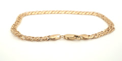 Mens 9ct Yellow Gold Double Curb Link Bracelet (19.5cm) - 506394