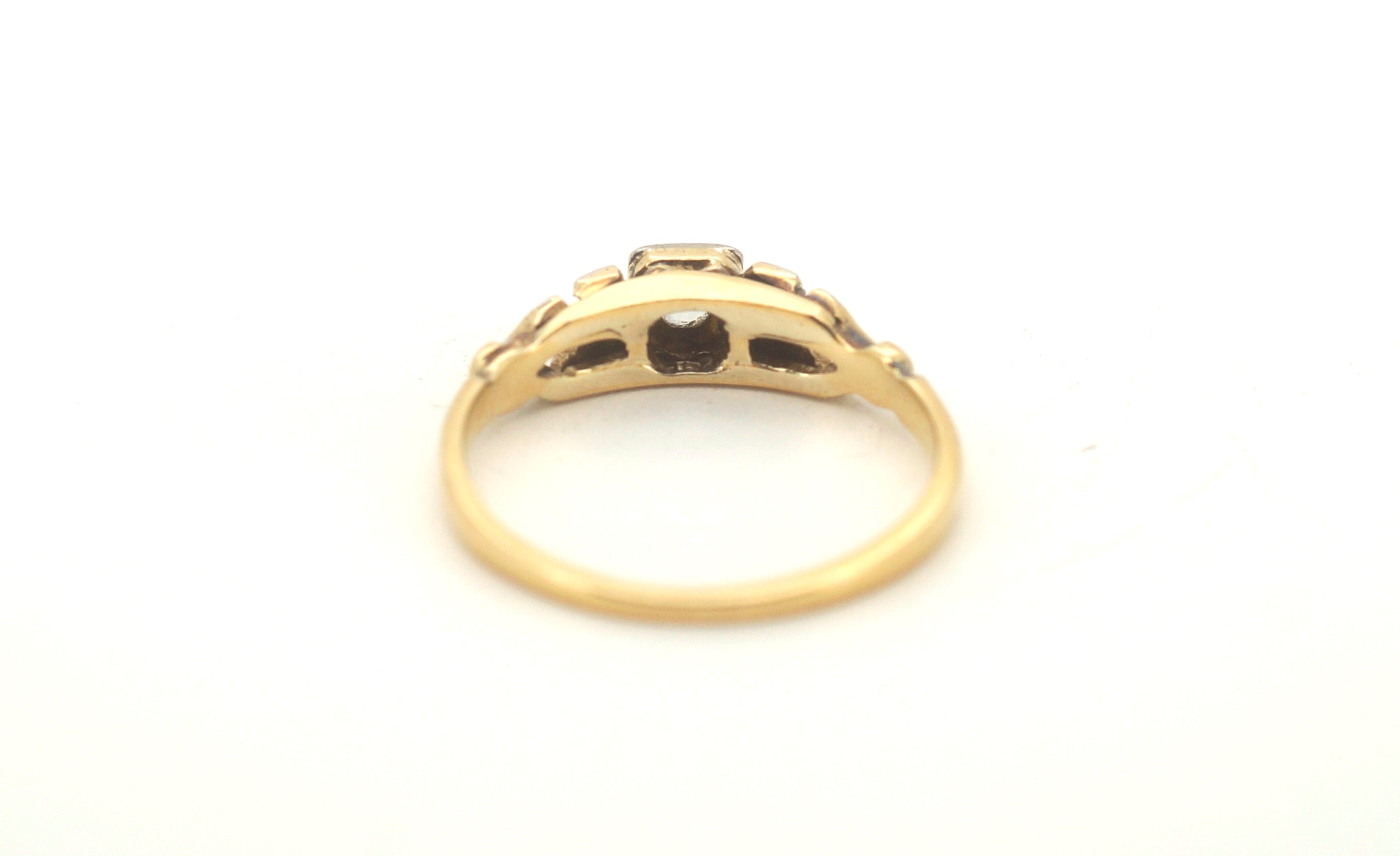 Unisex 18ct Yellow & White Gold (Size J 1/2) - 505122
