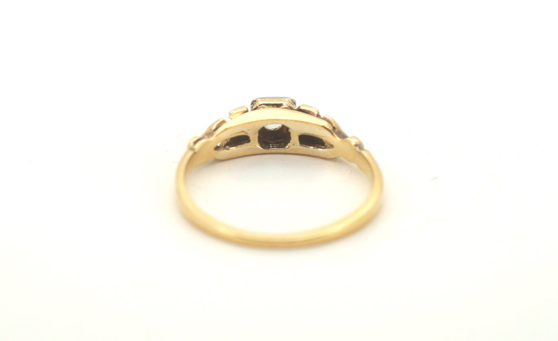 Unisex 18ct Yellow & White Gold (Size J 1/2) - 505122