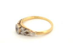 Unisex 18ct Yellow & White Gold (Size J 1/2) - 505122