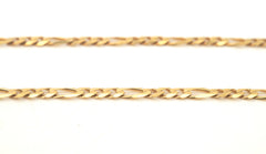 9ct Yellow Gold Figaro Curb Link Necklace (50cm) - 505333