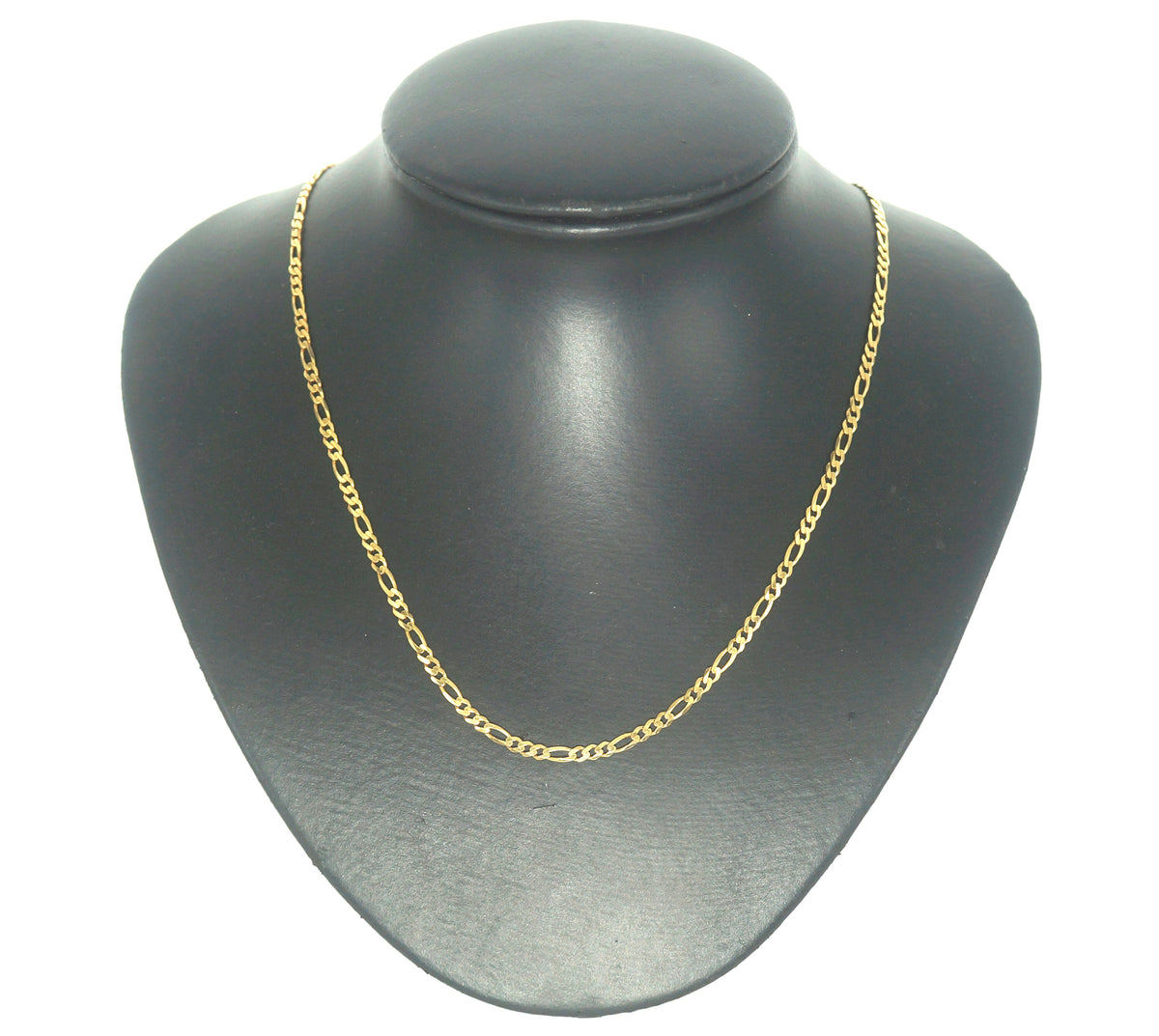 9ct Yellow Gold Figaro Curb Link Necklace (50cm) - 505333