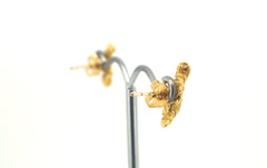 22ct Gold Nugget Stud Earrings with 9ct Backing - 503212