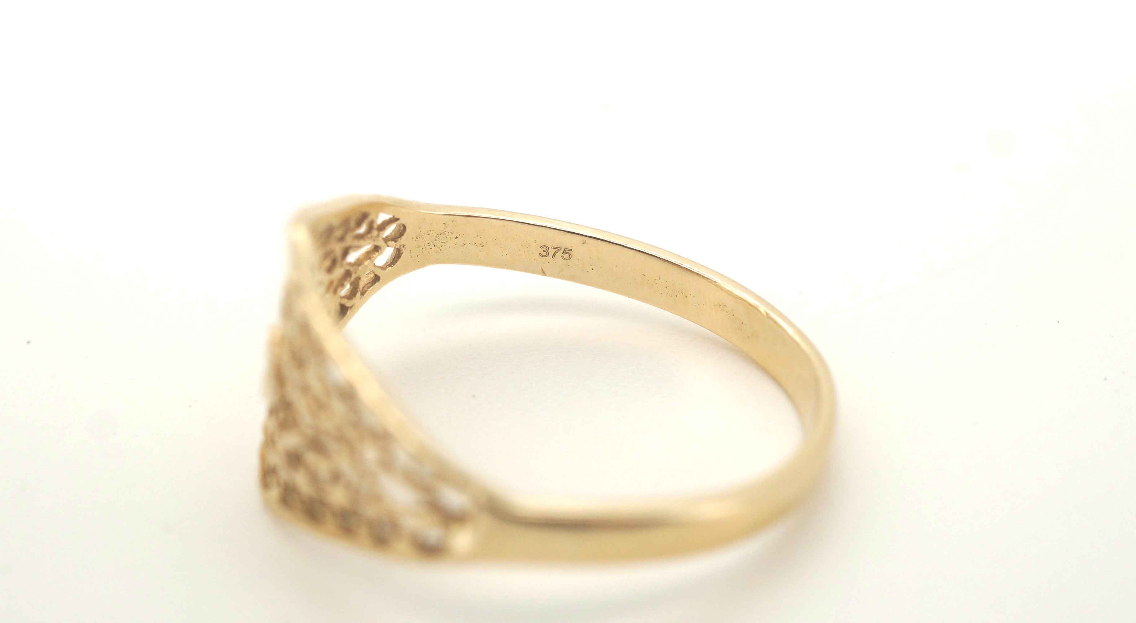 Ladies 9ct Yellow Gold Ring (Size O) - 505538