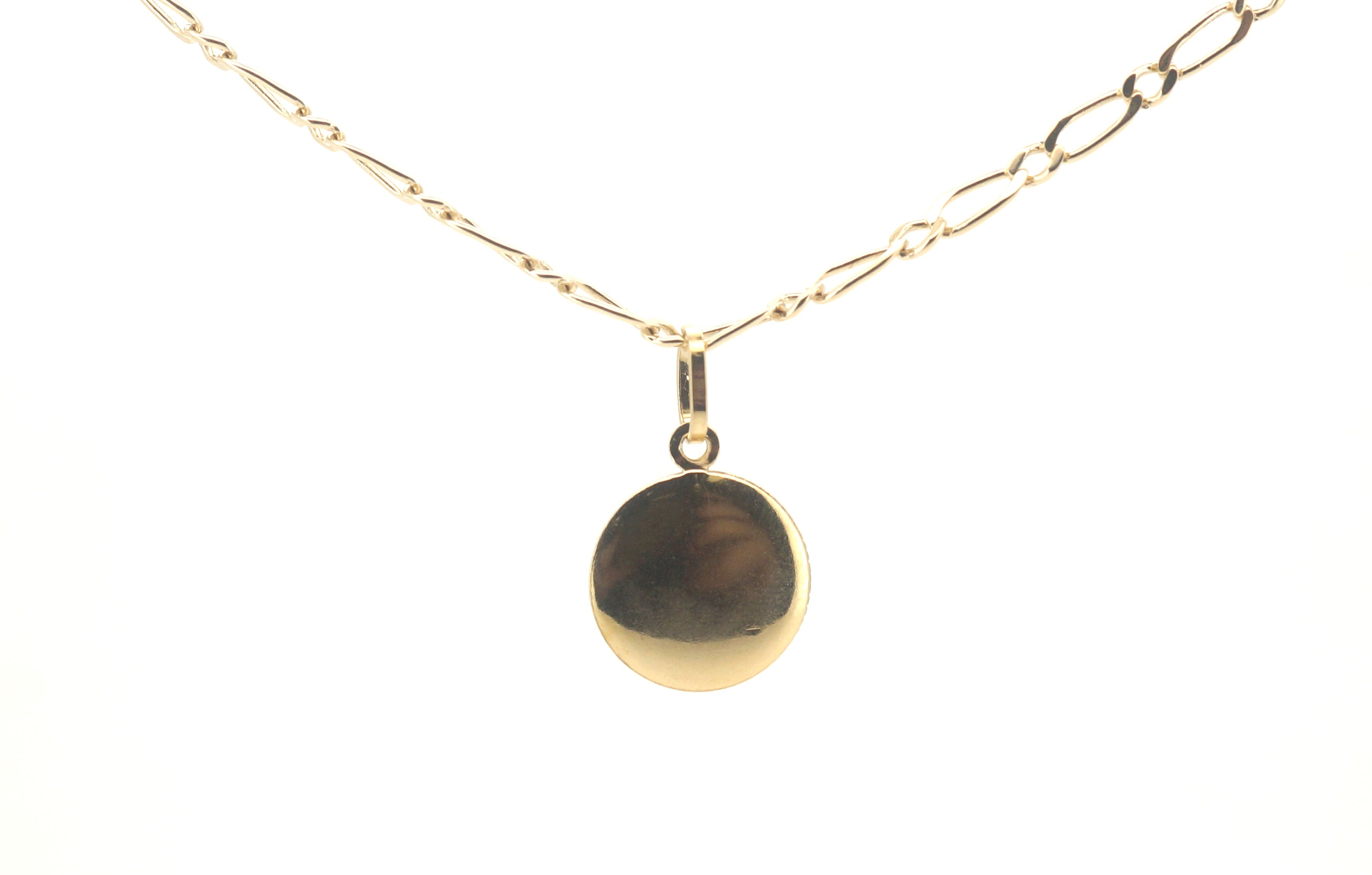 Ladies 9ct Yellow Gold Blue Eye Themed Necklace (59cm) - 503233