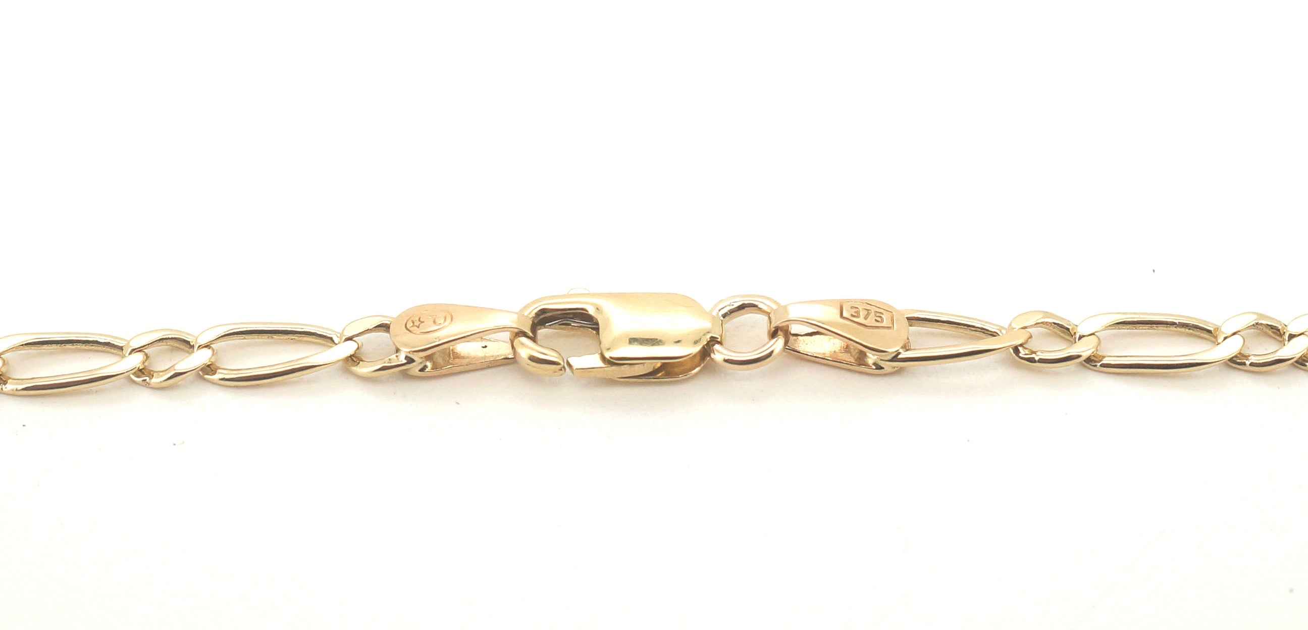 Ladies 9ct Yellow Gold Blue Eye Themed Necklace (59cm) - 503233