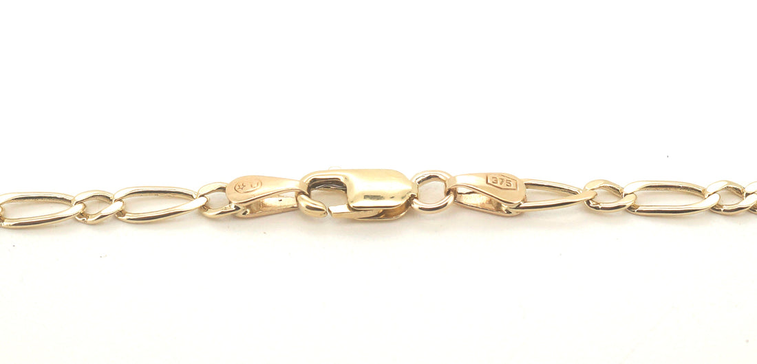 Ladies 9ct Yellow Gold Blue Eye Themed Necklace (59cm) - 503233