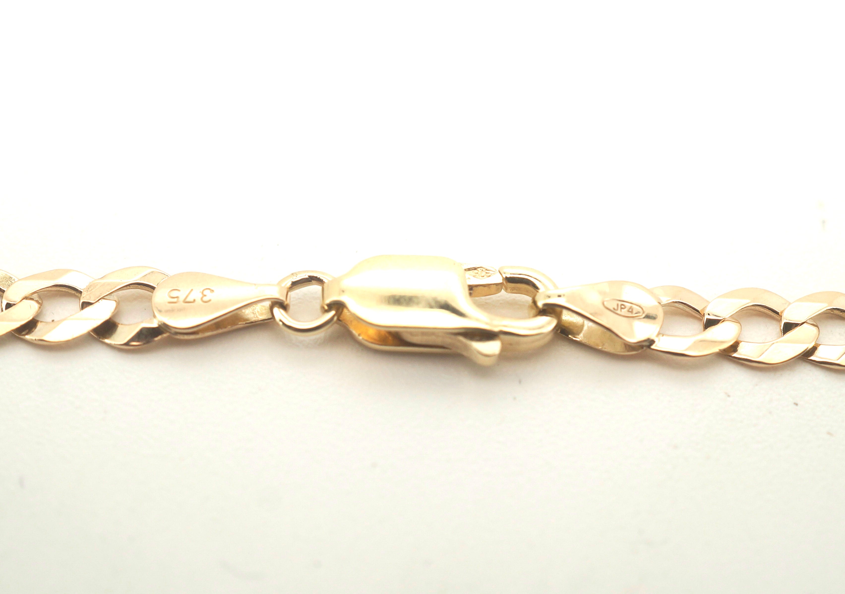 Unisex Solid 9CT Yellow Gold Curb Link Necklace (55cm, 10.2g) - 503833