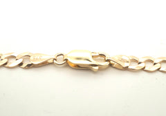 Unisex Solid 9CT Yellow Gold Curb Link Necklace (55cm, 10.2g) - 503833