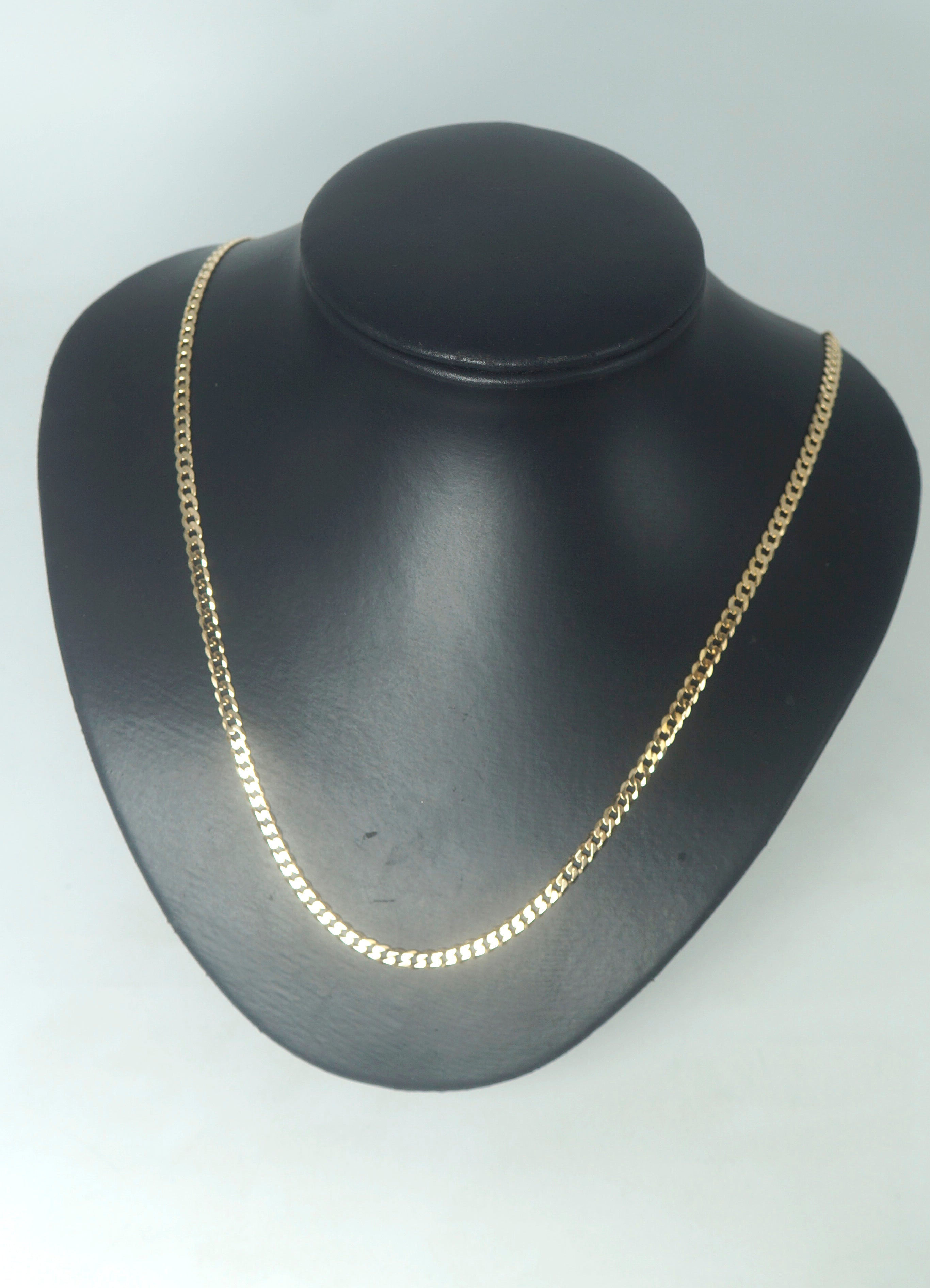 Unisex Solid 9CT Yellow Gold Curb Link Necklace (58cm, 12.33g) - 505864