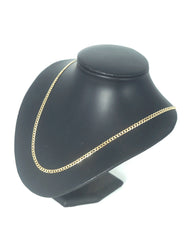 Unisex Solid 9CT Yellow Gold Curb Link Necklace (58cm, 12.33g) - 505864