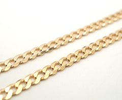 Unisex Solid 9CT Yellow Gold Curb Link Necklace (58cm, 12.33g) - 505864