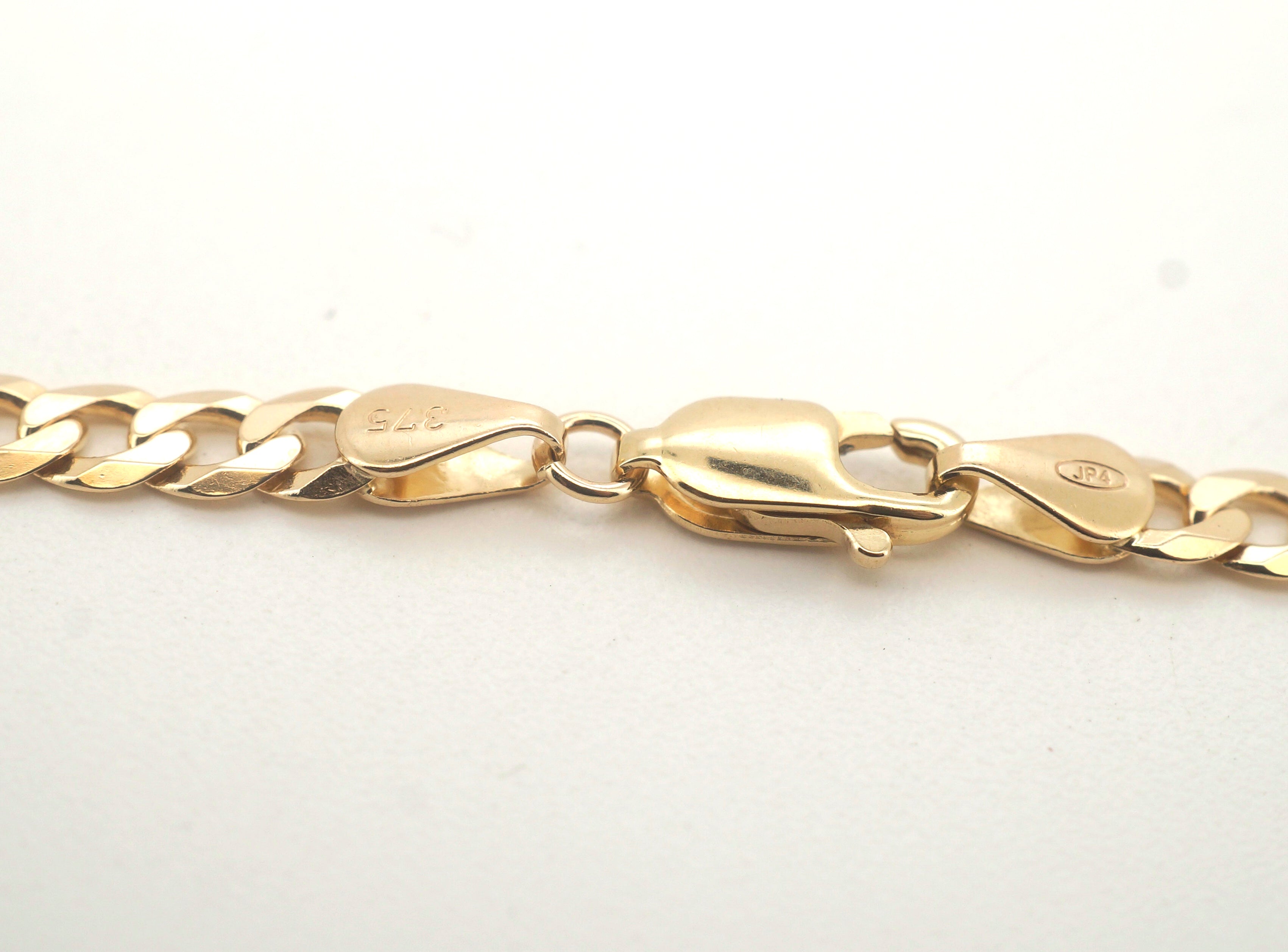 Unisex Solid 9CT Yellow Gold Curb Link Necklace (58cm, 12.33g) - 505864