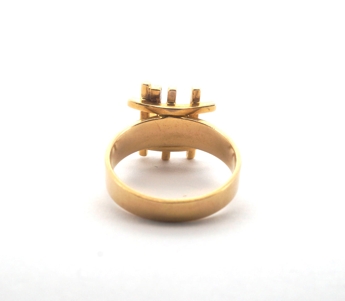 Ladies 18CT Yellow Gold Diamond Ring (Size: M1/2, 5.5g) - 505420