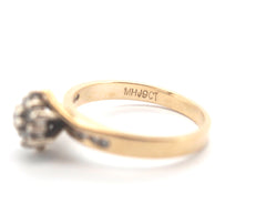 Ladies Michael Hill 9CT Yellow Gold Diamond Trilogy Ring Set (Size N 1/2) - 504886