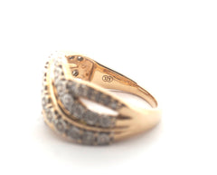 Ladies 9CT Yellow Gold Diamond Ring (Size: N 1/2, 4.2g) - 503445