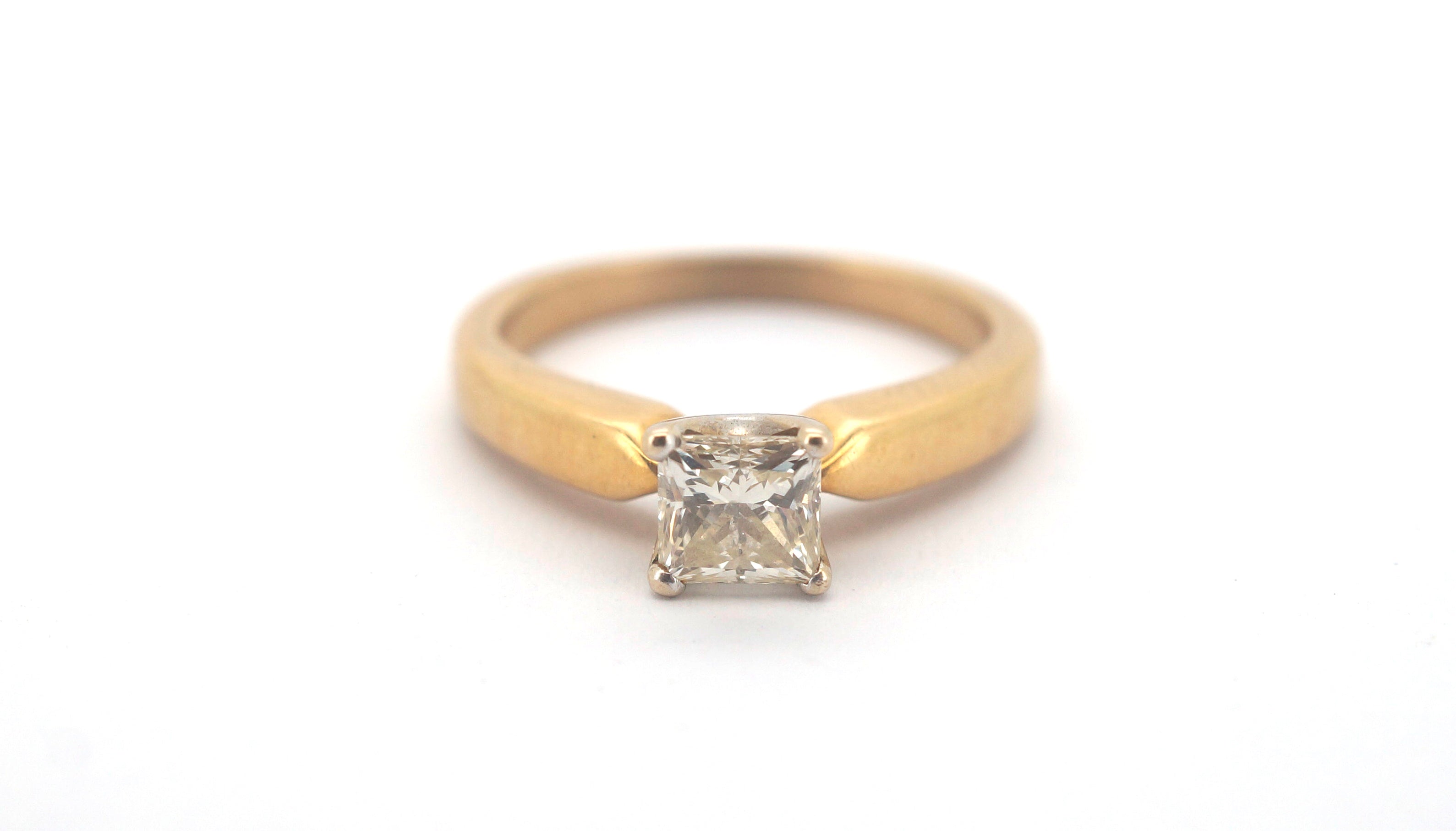 18ct Yellow & White Gold Diamond Engagement Ring (Size H) - 505176