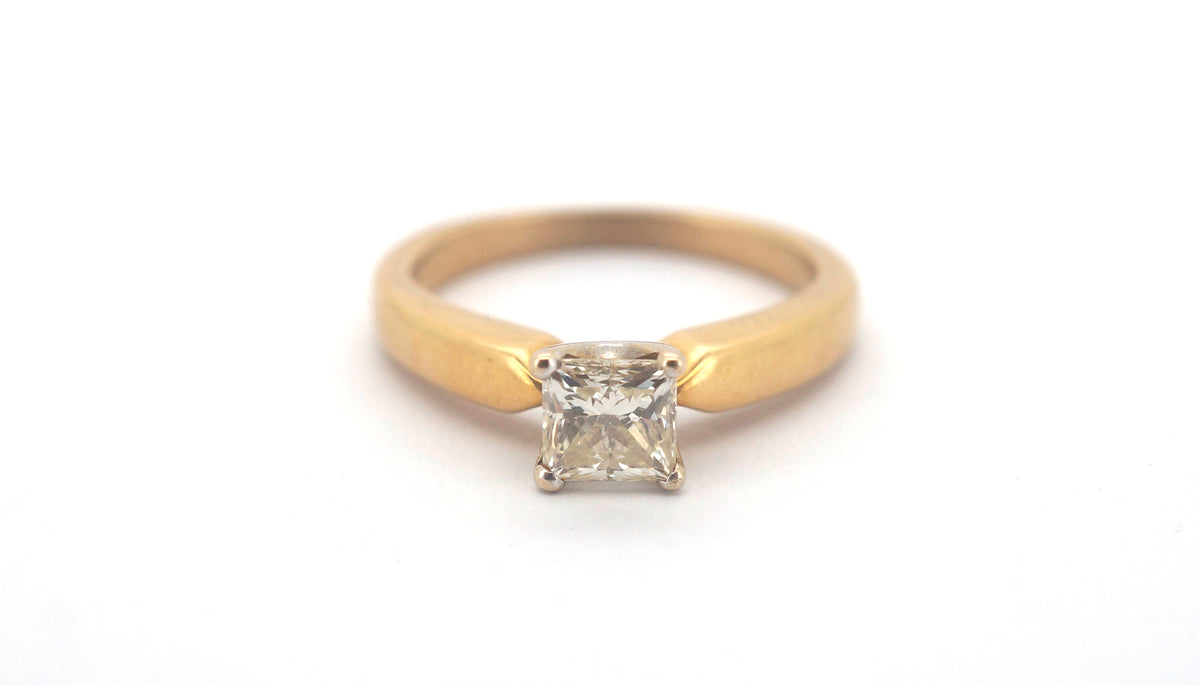 18ct Yellow & White Gold Diamond Engagement Ring (Size H) - 505176