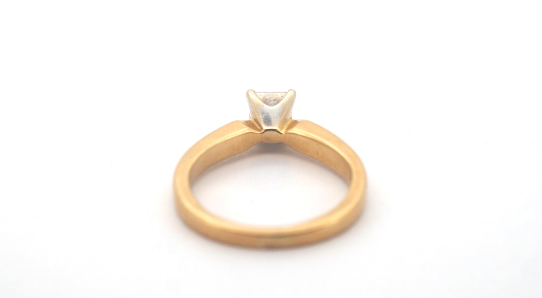 18ct Yellow & White Gold Diamond Engagement Ring (Size H) - 505176