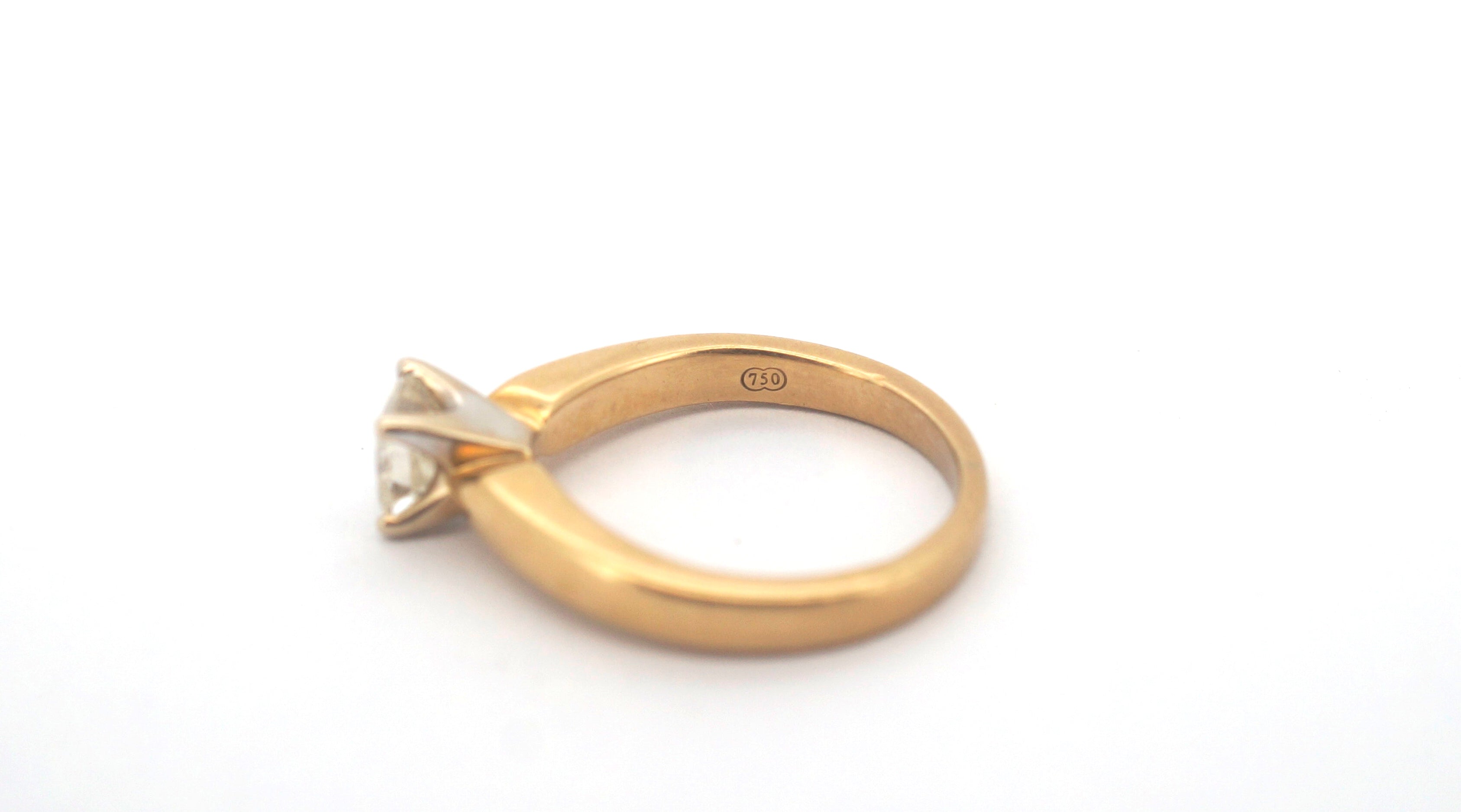 18ct Yellow & White Gold Diamond Engagement Ring (Size H) - 505176