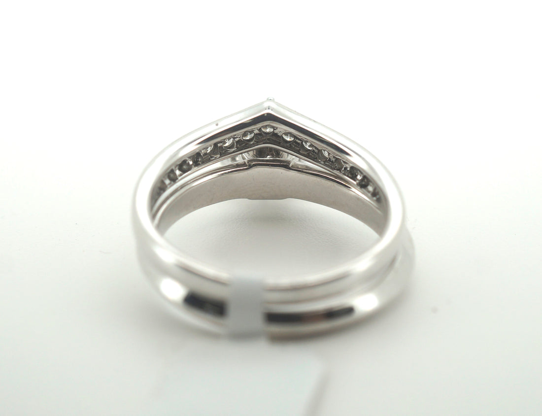 Ladies 9CT White Gold Diamond Ring Set - 214693